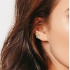 Small Hoop Earring Silver Plated Cubic Huggie Earrings For Women