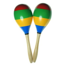 Maracas 1 Pair Multicoloured Reggae Maracas Traditional Colours Rumba Shaker Rattle Hand Percussion Rattle Musical Instrument