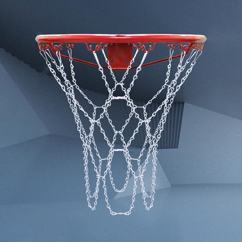 POFET Heavy Duty Basketball Replacement Chain Net with S Hooks,