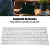 Wireless Keyboard Mini 78 Keys Ultra Thin Portable White Computer