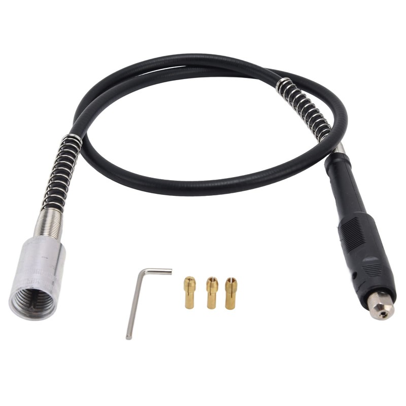 Flex Shaft Rotary Tool Attachment with Comfort Grip and Cable