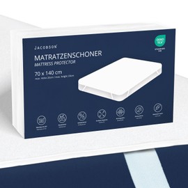 JACOBSON Mattress Protector 70 x 140 cm - Waterproof Mattress Topper - Breathable Mattress Protector (70 x 140 cm)