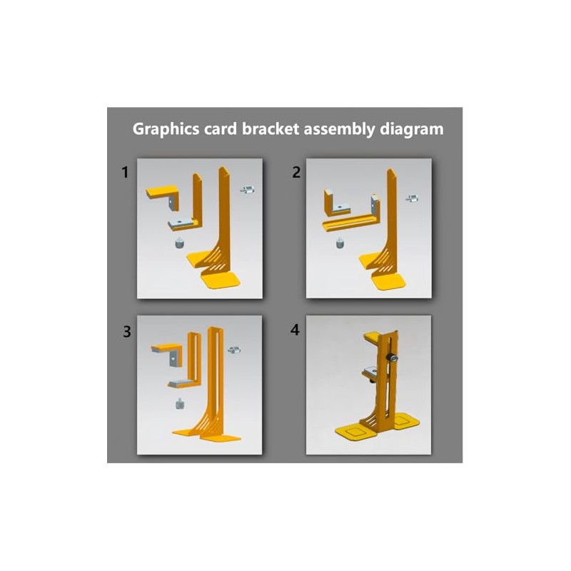 ACIDALIE Black Anti-Sagging GPU Bracket - Compatible with RTX 5070/40/30
