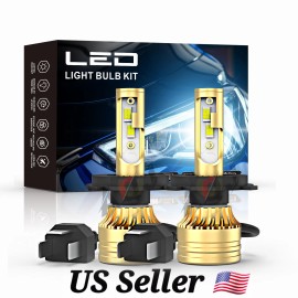 AQJ For Nissan Cube 2009-2014  H4-6000K LED Headlight Bulb Hi&Low Beam Kit White