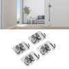 4Pcs Silver Mop Broom Holder with Hook Wall Mounted 304