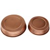 Rustic Shiny Copper Decorative Mason Jar Lids (4 Pack, Wide