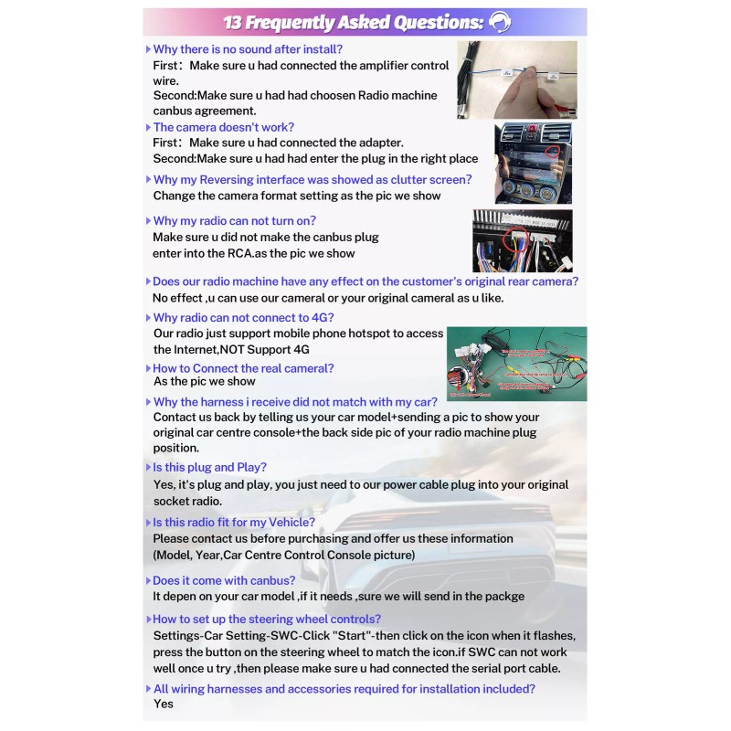 Unbranded CarPlay Radio Stereo GPS Android 13 For Kia Forte