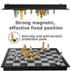 2-in-1 Chess and Checkers Game Set, Exqline 9.84” Travel Magnetic