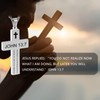 Cross Necklace for Men with Bible Verse, Christian Religious John