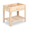 Boldly Growing Cedar Patio Planter with Shelf - BGSP76