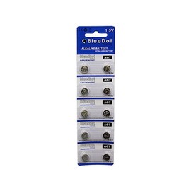 BlueDot Trading AG7 Batteries 1.5V Alkaline Button Cell SR57, LR57, SR927, SR926, LR927 for Hearing Aid, Watch, Toys, Other Electronic Products, 50 Count