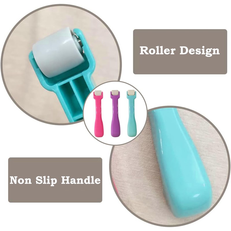 3 Pieces Sewing Roller Tools, Seam Roller, Rolling Tool, Small