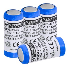 Synergy Digital Dog Collar Batteries, Compatible with Dogwatch Freedom Fence Dog Collar, (Silver Oxide, 7.5V, 110mAh), Pack Includes: 4 x SDDC-S1114 Batteries