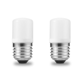 Makergroup 5304511738 LED Light Bulb Refrigerator for Frigidaire, E26 E27 Medium Base LED Fridge Bulb for KEI D34L Refrigerator Bulb Replacement, 4W Cool White 6000K 100-240V 2-Pack (Warm White)