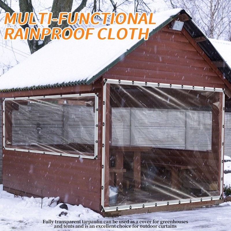 Clear Tarps Heavy Duty Waterproof, 6x10ft Upgraded Edge Heat Fused