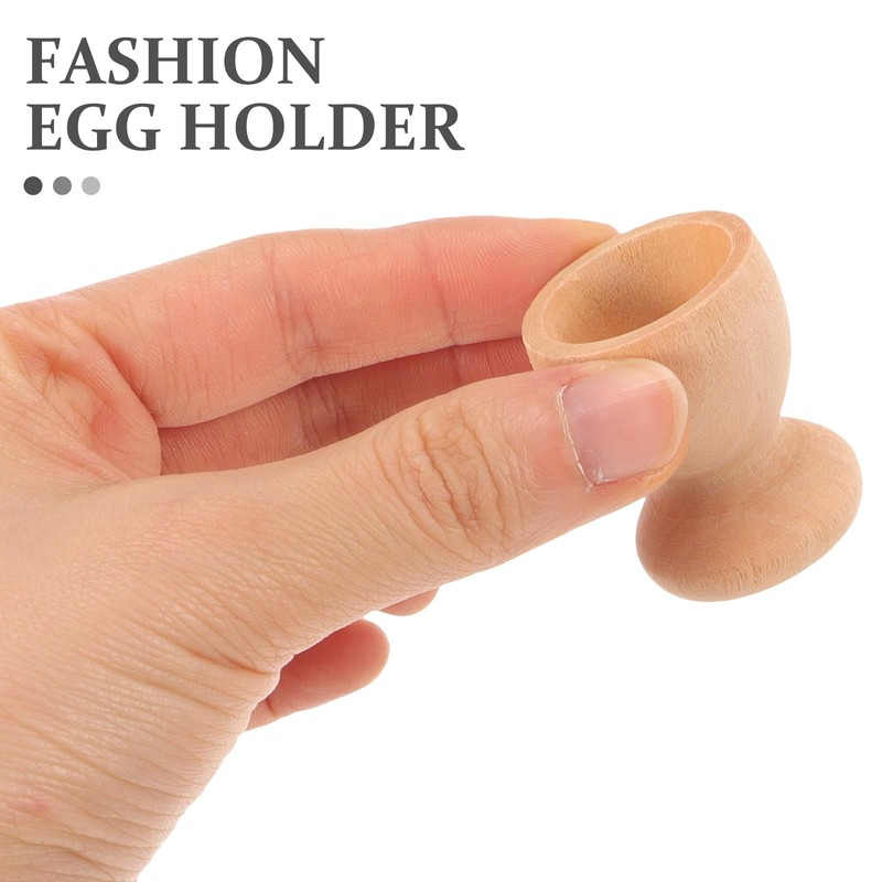 Toddmomy 24Pcs Wooden Egg Cups Easter Egg Cup Wood Egg