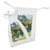 Lunarable Italian Fabric Pouch Set of 2, Idyllic Crystal Clear