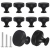 WUISOLQP 10 Pack Black Cabinet Knobs Drawer Cupboard Kitchen Knobs
