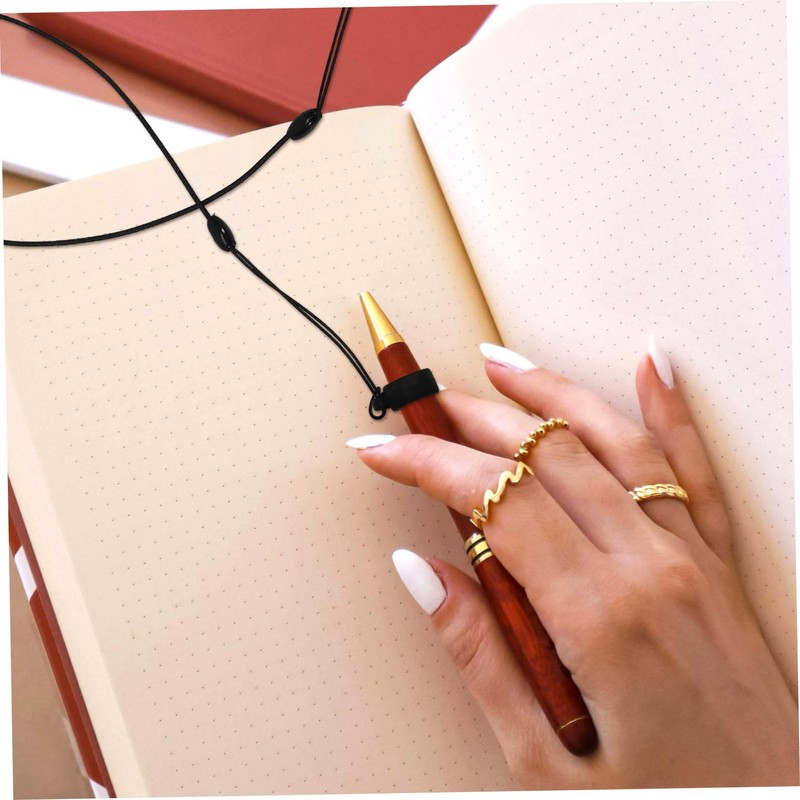 NUOBESTY 10pcs Signature Pen Elastic Cords Retractable Pen Ropes Anti-Lost
