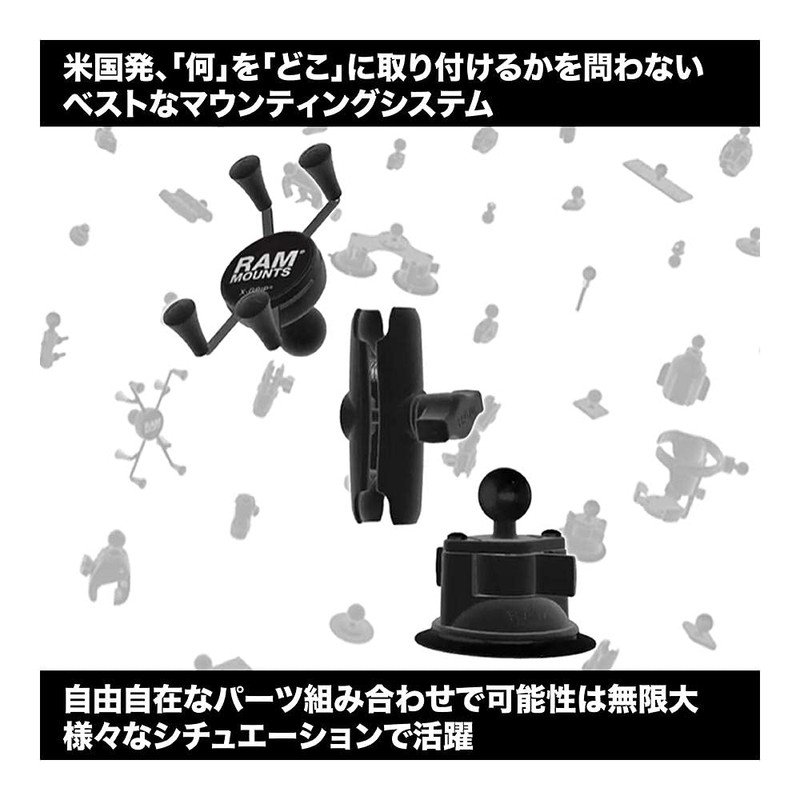 RAM MOUNTS ラムマウント ベース部 タフクランプ ミディアム ブラック RAP-B-397-2U