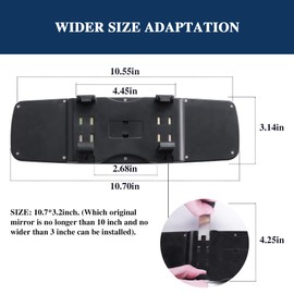 LivTee Bling Car Rearview Mirror, Car Bling Decorations Rear View Mirror with HD Glass, Bling Car Interior Accessories for Women and Teens - Red