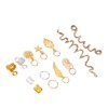 206pcs Dreadlocks Hair Jewelry Rings DIY Alloy Metal Golden Silver