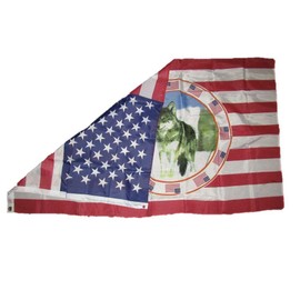 Trade Winds 3x5 USA America One Wolf Indian Native American Flag 3'x5' Knitted Grommets Premium Fade Resistant