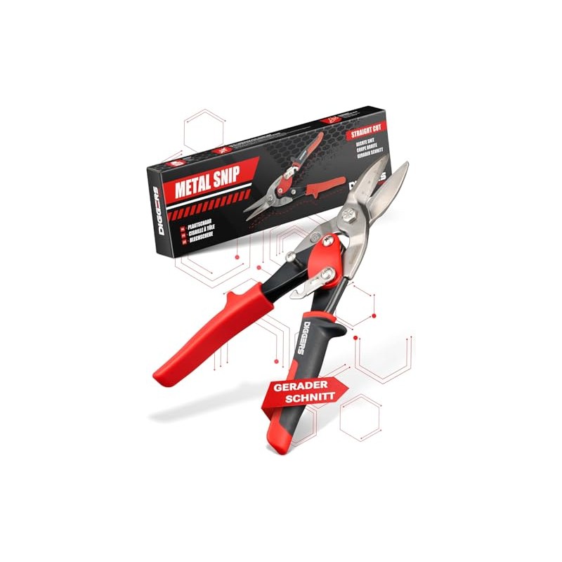 Diggers Tools Metal Snip Set – 2-Piece Professional Sheet Metal