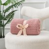 Waffle Throw Blanket, Soft Plush, 50x60 in, Dusty Rose