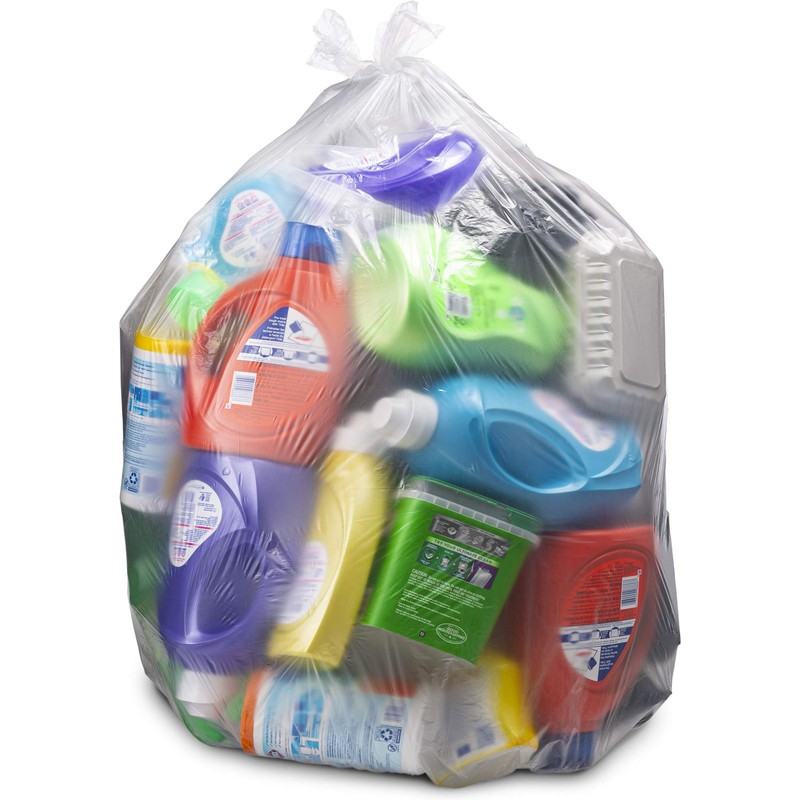 55-60 Gallon Trash Bags, 150 Bags Large Clear Garbage Bags,