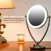 Ovente LED Lighted Makeup Mirror 7.5 Inch Table Top 1X