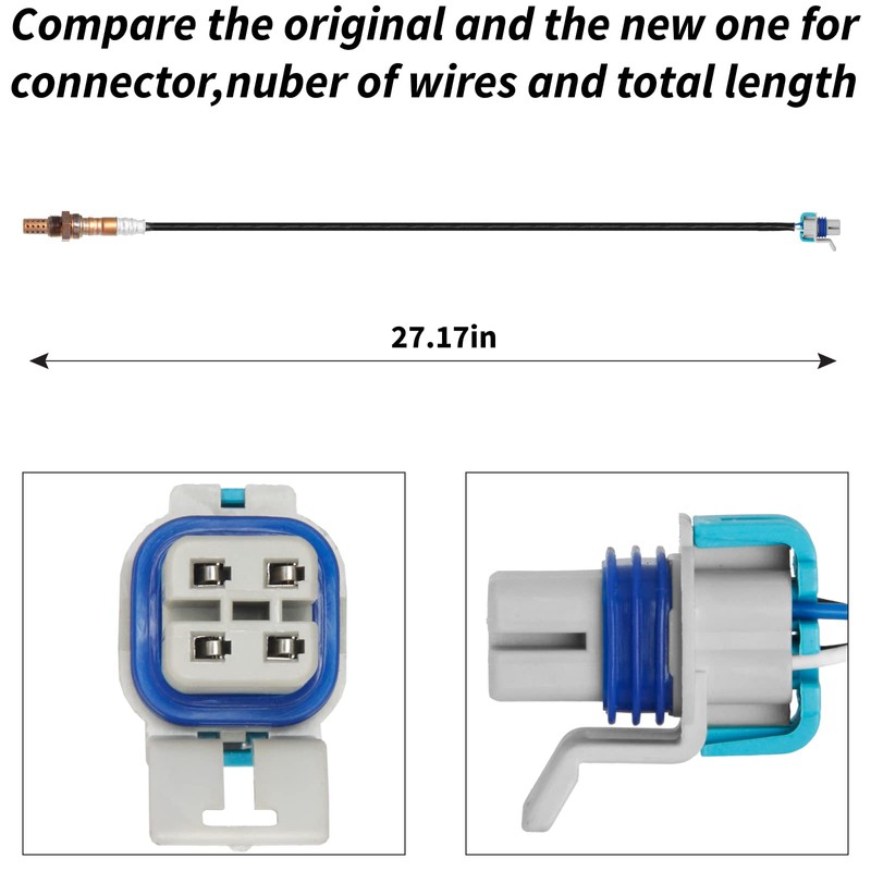 DOSKJOK Sensor de oxígeno O2 234-4407 compatible con Express Silverado