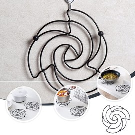 Cabilock 2pcs Potholder Table Decor Foot Pad Vintage Decor Hot Pot Mat Plate Pad Non Stick Pad Wrought Iron