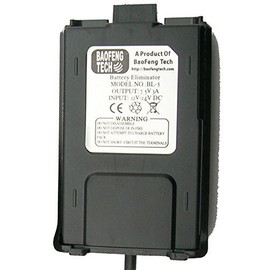 BTECH, BaoFeng BL-5 Battery Eliminator for for BF-F8HP, UV-5X3, and UV-5R Radios