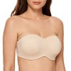 DELIMIRA Women's Strapless Bra Minimizer Seamless Underwire Unlined Bandeau for
