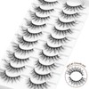 JIECAI Mink Lashes Fluff False Eyelashes Cat Eye 8D Volume