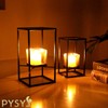 PYSYY Set of Candlestick Holders in Two Sizes, Versatile Square