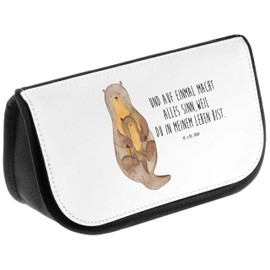 Mr. & Mrs. Panda Cosmetic Bag Otter Child Gift Sea Otter Cosmetic Bag Baby Toiletry Bag Toiletry Bag Son Otter Sea Otter Lake Otter, White, Hand Drawn