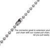 Poolan 2 Pack Crystal Clear Diamond Beaded Pull Chain Extension