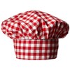 Gingham Fabric Chef's Hat (red) Party Accessory (1 count) (1/Pkg)