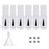 Agidea Empty Nail Polish Bottles with Round Paddle Brush 5ML,