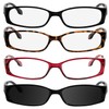 TruVision Readers Reading Glasses - 9503H -Black-Tort-Red-1Blk Sun-1.50