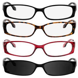 TruVision Readers Reading Glasses - 9503H -Black-Tort-Red-1Blk Sun-1.50
