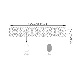 funlife 10 Strips Peel and Stick Stair Risers Stickers, Self Adhesive Vinyl Stair Stickers Decals, Staircase Murals Decor for Steps, 39.37"X7.09", Grey Clover