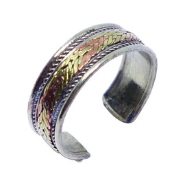 Tibetan Silver Handmade Band Rings for Men Women Silver Plated Fashion Jewellery Adjustable Designer Rings, Non-precious metal, No Gemstone