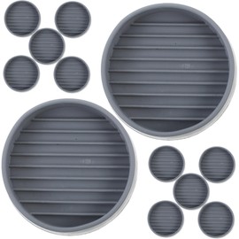 Mipcase 12Pcs Caster Cups Durable Furniture Wheel Stoppers for Chair and Table Legs Multipurpose Floor Protectors Non Slip Design Grey Color Easy to Use and Remove