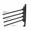 RV Clothes Drying Rack Aluminum Multifunctional Drilling Free Wind Proof