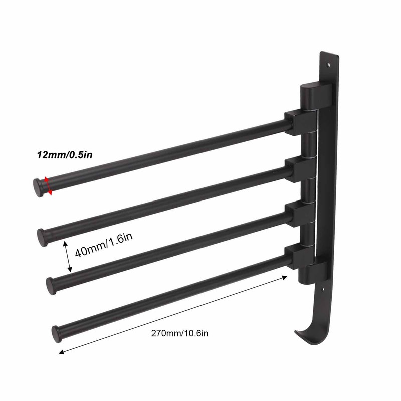 RV Clothes Drying Rack Aluminum Multifunctional Drilling Free Wind Proof