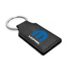 iPick Image Compatible with Mopar Rectangular Black Leatherette Key Chain