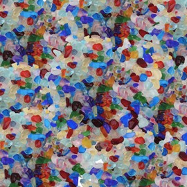 Glass Pebbles Aquarium Gravel Fish Tank Rocks,2 Lb Mini Rainbow Gravel Pebbles Aquarium Gravel Irregular Glass Gems Stones Beads Marble Pebbles Rock (0.39-0.78 Inches)